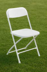 White Plastic Folding Chair