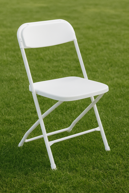 White Plastic Folding Chair